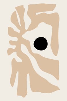 Printable wall art poster print. Hand drawn minimalism design for scandinavian interior.