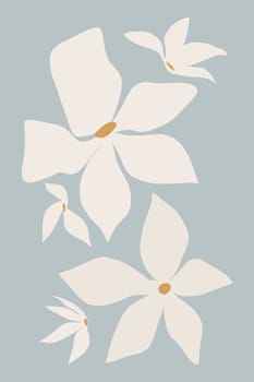 Printable wall art poster print. Hand drawn minimalism design for scandinavian interior.
