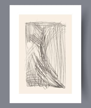 Abstract band creative template wall art print. Wall artwork for interior design. Contemporary decorative background with template. Printable minimal abstract band poster.