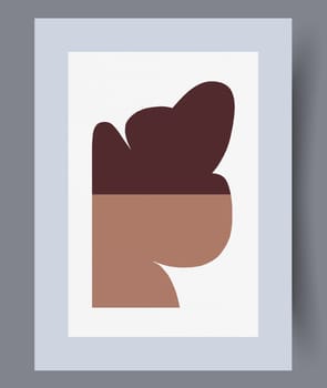 Abstract shapes scandinavian composition wall art print. Wall artwork for interior design. Printable minimal abstract shapes poster. Contemporary decorative background with composition.