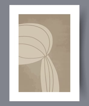 Abstract shapes contemporary tracery wall art print. Printable minimal abstract shapes poster. Wall artwork for interior design. Contemporary decorative background with tracery.
