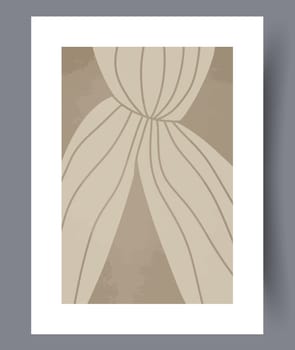 Abstract lines bohemian conceptualism wall art print. Printable minimal abstract lines poster. Wall artwork for interior design. Contemporary decorative background with conceptualism.