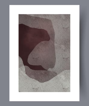Abstract figures grey tracery wall art print. Wall artwork for interior design. Contemporary decorative background with tracery. Printable minimal abstract figures poster.
