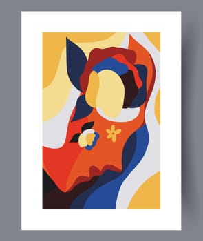 Abstract band creative template wall art print. Wall artwork for interior design. Contemporary decorative background with template. Printable minimal abstract band poster.