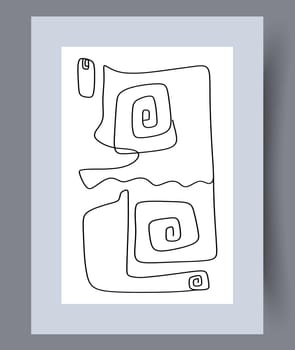 Abstract band creative template wall art print. Wall artwork for interior design. Contemporary decorative background with template. Printable minimal abstract band poster.