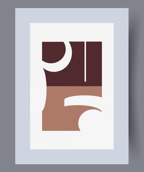 Abstract band creative template wall art print. Wall artwork for interior design. Contemporary decorative background with template. Printable minimal abstract band poster.