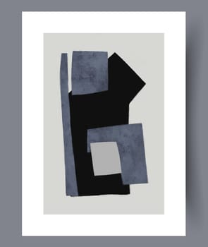 Abstract band creative template wall art print. Wall artwork for interior design. Contemporary decorative background with template. Printable minimal abstract band poster.