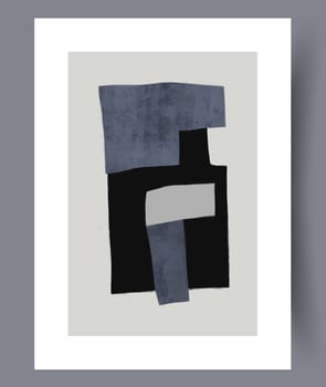 Abstract band creative template wall art print. Wall artwork for interior design. Contemporary decorative background with template. Printable minimal abstract band poster.