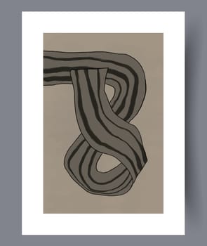 Abstract band creative template wall art print. Wall artwork for interior design. Contemporary decorative background with template. Printable minimal abstract band poster.