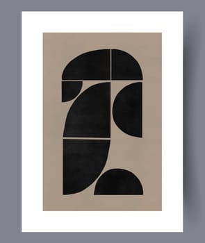 Abstract band creative template wall art print. Wall artwork for interior design. Contemporary decorative background with template. Printable minimal abstract band poster.