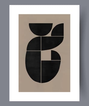 Abstract band creative template wall art print. Wall artwork for interior design. Contemporary decorative background with template. Printable minimal abstract band poster.