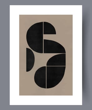 Abstract band creative template wall art print. Wall artwork for interior design. Contemporary decorative background with template. Printable minimal abstract band poster.