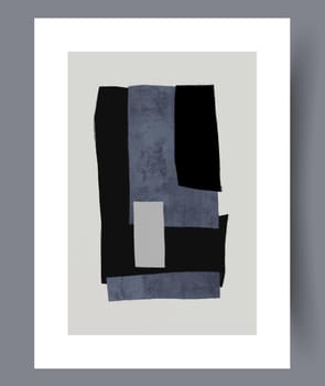 Abstract band creative template wall art print. Wall artwork for interior design. Contemporary decorative background with template. Printable minimal abstract band poster.