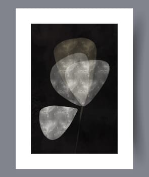 Abstract band creative template wall art print. Wall artwork for interior design. Contemporary decorative background with template. Printable minimal abstract band poster.