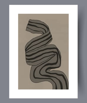 Abstract band creative template wall art print. Wall artwork for interior design. Contemporary decorative background with template. Printable minimal abstract band poster.