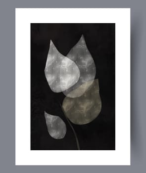 Abstract band creative template wall art print. Wall artwork for interior design. Contemporary decorative background with template. Printable minimal abstract band poster.