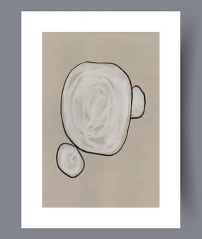 Abstract band creative template wall art print. Wall artwork for interior design. Contemporary decorative background with template. Printable minimal abstract band poster.
