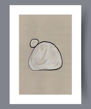 Abstract band creative template wall art print. Wall artwork for interior design. Contemporary decorative background with template. Printable minimal abstract band poster.