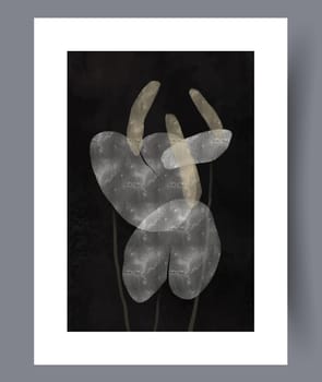 Abstract band creative template wall art print. Wall artwork for interior design. Contemporary decorative background with template. Printable minimal abstract band poster.