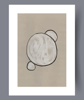 Abstract band creative template wall art print. Wall artwork for interior design. Contemporary decorative background with template. Printable minimal abstract band poster.