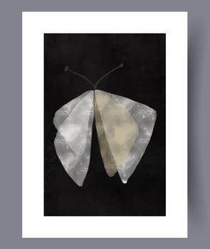 Abstract band creative template wall art print. Wall artwork for interior design. Contemporary decorative background with template. Printable minimal abstract band poster.