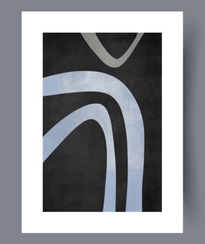 Abstract band creative template wall art print. Wall artwork for interior design. Contemporary decorative background with template. Printable minimal abstract band poster.