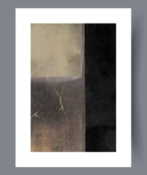 Abstract band creative template wall art print. Wall artwork for interior design. Contemporary decorative background with template. Printable minimal abstract band poster.