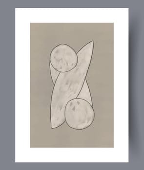 Abstract band creative template wall art print. Wall artwork for interior design. Contemporary decorative background with template. Printable minimal abstract band poster.