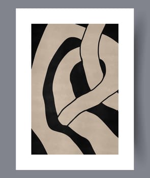 Abstract band creative template wall art print. Wall artwork for interior design. Contemporary decorative background with template. Printable minimal abstract band poster.