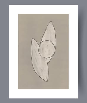 Abstract band creative template wall art print. Wall artwork for interior design. Contemporary decorative background with template. Printable minimal abstract band poster.