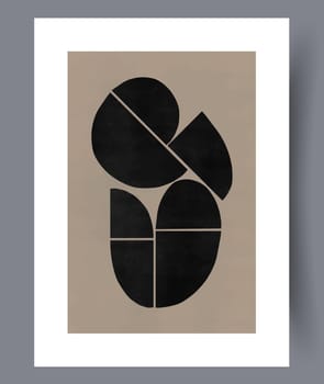 Abstract band creative template wall art print. Wall artwork for interior design. Contemporary decorative background with template. Printable minimal abstract band poster.