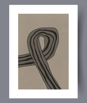 Abstract band creative template wall art print. Wall artwork for interior design. Contemporary decorative background with template. Printable minimal abstract band poster.