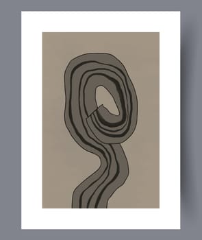 Abstract band creative template wall art print. Wall artwork for interior design. Contemporary decorative background with template. Printable minimal abstract band poster.