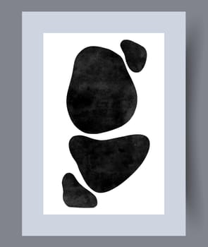 Abstract band creative template wall art print. Wall artwork for interior design. Contemporary decorative background with template. Printable minimal abstract band poster.