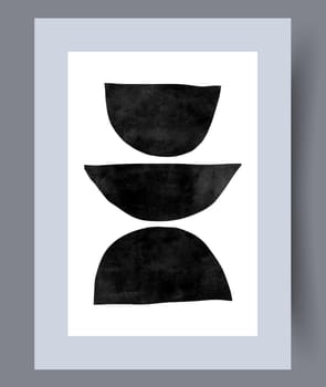 Abstract band creative template wall art print. Wall artwork for interior design. Contemporary decorative background with template. Printable minimal abstract band poster.