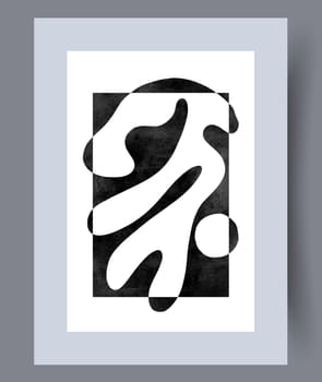 Abstract band creative template wall art print. Wall artwork for interior design. Contemporary decorative background with template. Printable minimal abstract band poster.
