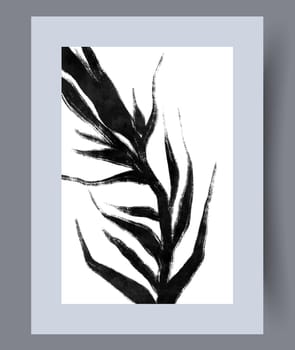 Abstract band creative template wall art print. Wall artwork for interior design. Contemporary decorative background with template. Printable minimal abstract band poster.