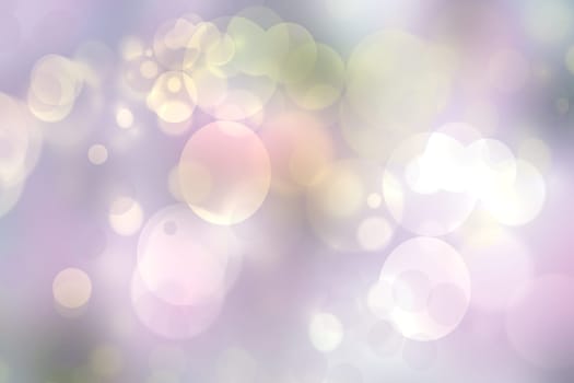 Abstract blurred fresh vivid spring summer light delicate pastel pink green bokeh background texture with bright circular soft color lights. Card concept. Beautiful backdrop illustration.