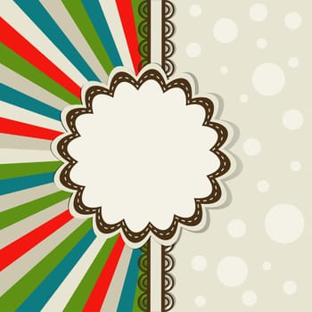 Template greeting card, vector illustration
