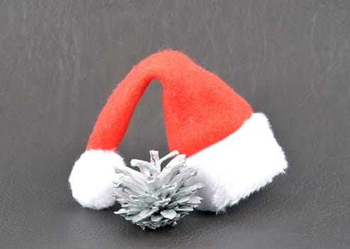 Decoration with Christmas symbols on a black background