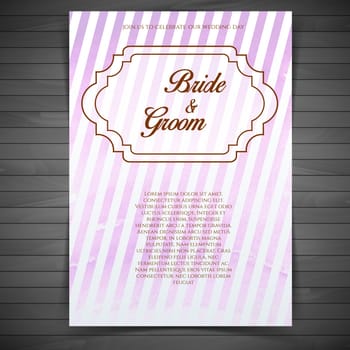 Vector illustration (eps 10) of Wedding invitation