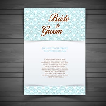 Vector illustration (eps 10) of Wedding invitation
