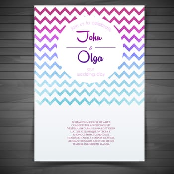 Vector illustration (eps 10) of Wedding invitation