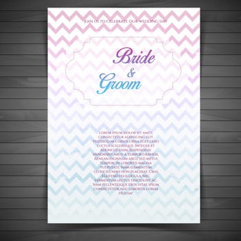 Vector illustration (eps 10) of Wedding invitation