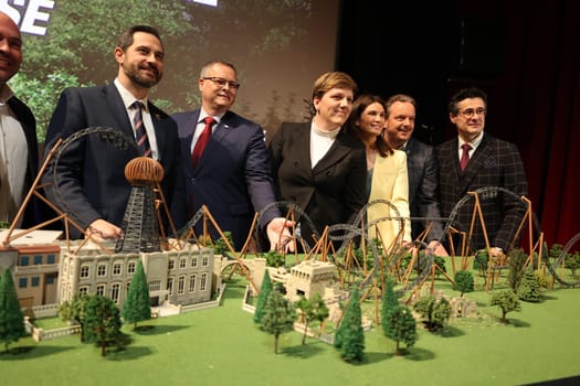 The model of the new coaster has been completed,the representatives from Croatia and the Mack family want to open the new facility in 2024 - Europapark Rust at the press conference for the season opening 2023