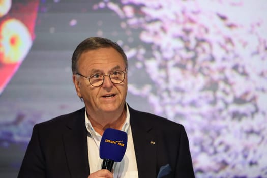 Dr. Roland Mack (Managing Director Europapark Rust) at Europapark Rust at the press conference for the season opening 2023