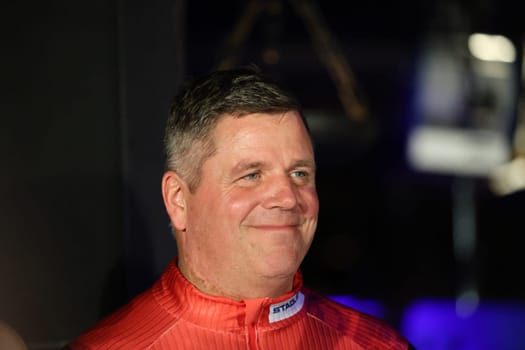 Olympic bobsleigh champion Beat Hefti (Switzerland) at Europapark Rust at the press conference for the opening of the 2023 season