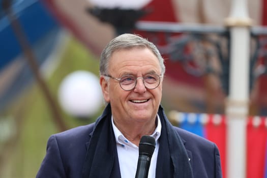 Dr. Roland Mack (Managing Director Europapark Rust) at Europapark Rust at the press conference for the season opening 2023