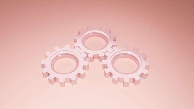 Gears 3d render. Computer generated 3d render