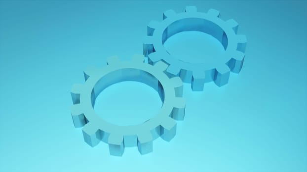 Gears 3d render. Computer generated 3d render